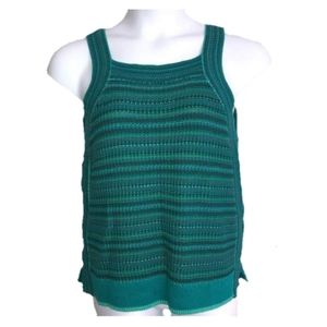 Ann Taylor Loft Blue Knitted Sleeveless Sweater  L